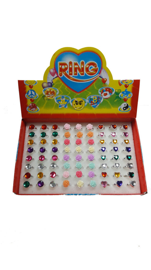 Rings with heart & flower