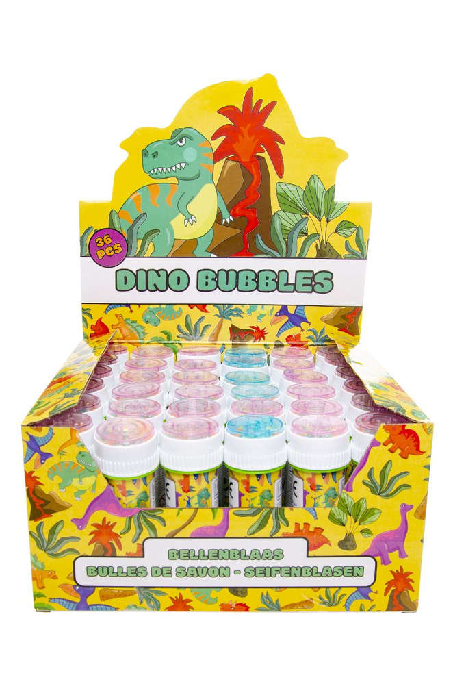 Dino Seifenblasen mit Geduldspiel 50ml, 36 Stück