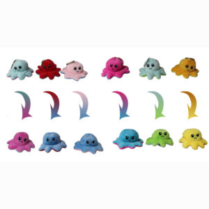 Plüsch Schlüsselanhänger Oktopus Flip, 18 Stück