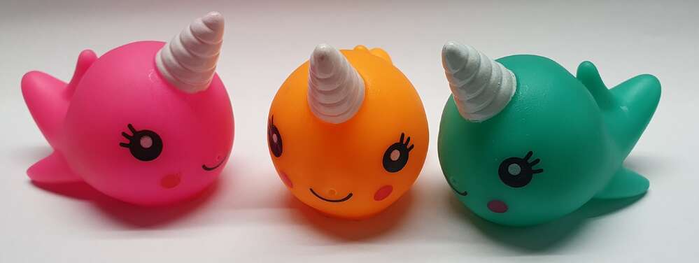 Badeente Einhornwal, 24 Stück