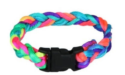 Armband Neon geflochten, 24 Stück