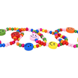 Armband Smile aus Holz, 24 Stück