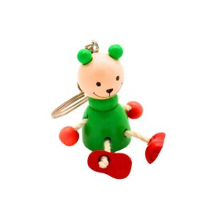 Schlüsselanhänger Tiere aus Holz, 12 Stück