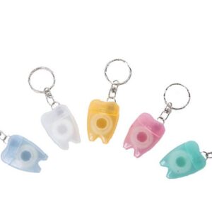 Schlüsselanhänger mit Zahnseide, 24 Stück