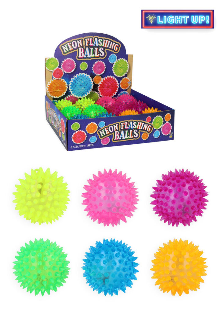 bouncing spiky balls with light (65mm)