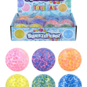 Antistressbälle mit Perlen (70mm), 12 Stück