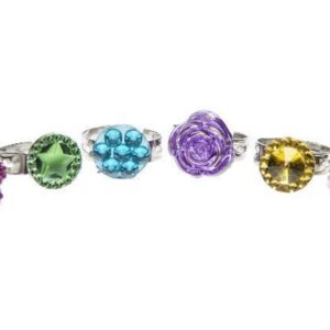 Ringe mit Glitzer, 100 Stück