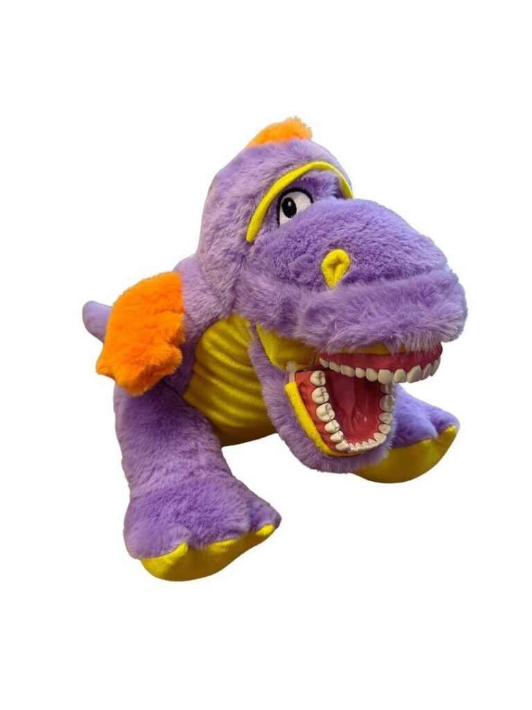 Demopuppe Drache (35cm lila) m. Gebiss, 1 Stück