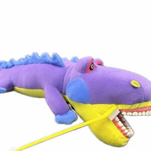 Demopuppe Krokodile (35cm lila) m. Gebiss, 1 Stück
