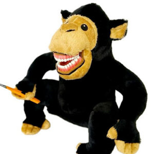 Demopuppe Affe (50cm schwarz) m. Gebiss, 1 Stück