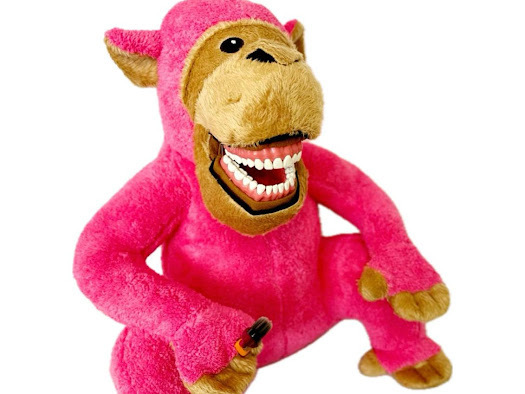 Demopuppe Affe (50cm pink) m. Gebiss, 1 Stück – Bild 2