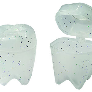 Zahnbehälter Glitzerzahn, 50 Stück