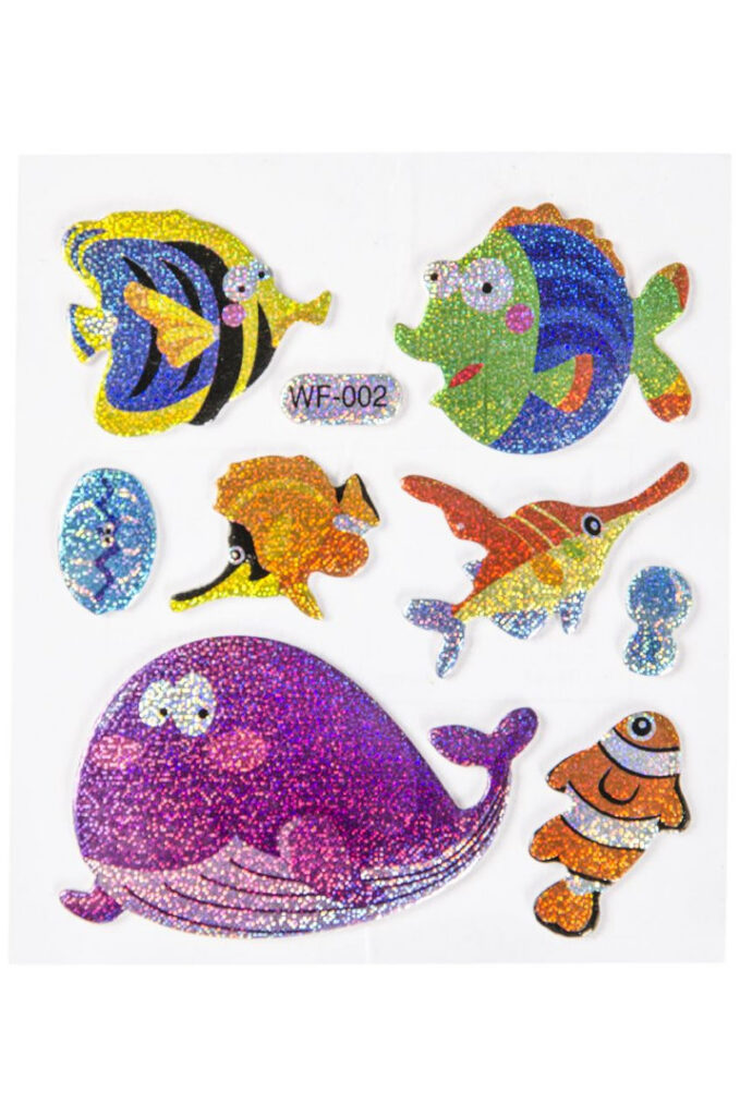 Sticker Tiere Glitzer, 100 Stück