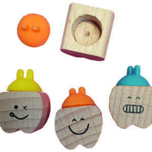 Mini-Zahnbehälter aus Holz, 24 Stück