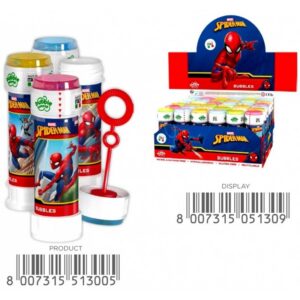 Seifenblasen Spiderman mit Geduldspiel 60ml, 24 Stück