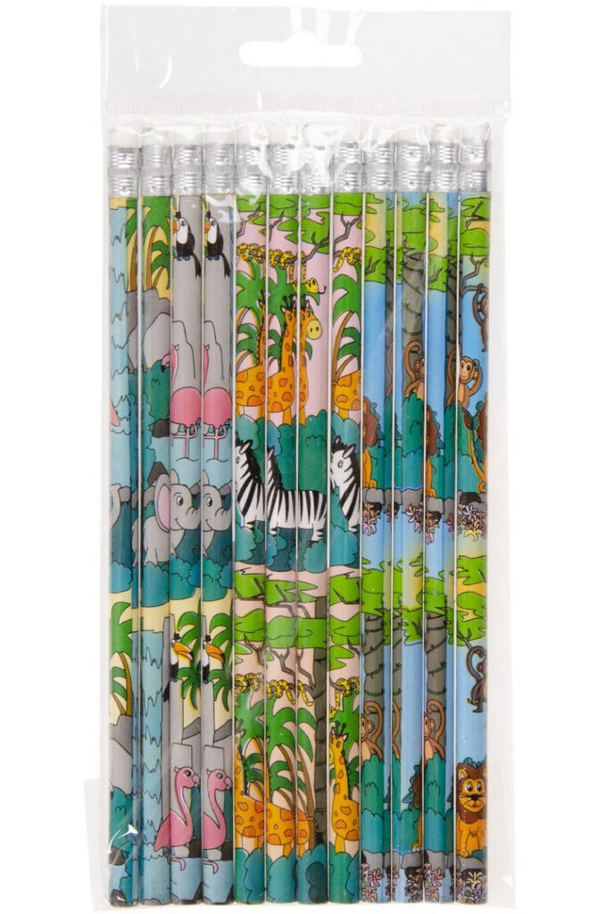 wild animals pencil