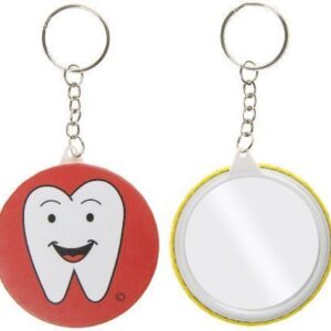 Schlüsselanhänger Happy Zahn mit Spiegel