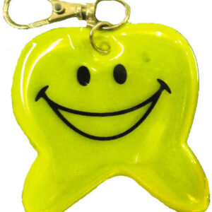 Schlüsselanhänger Reflektor Zahn, 24 Stück