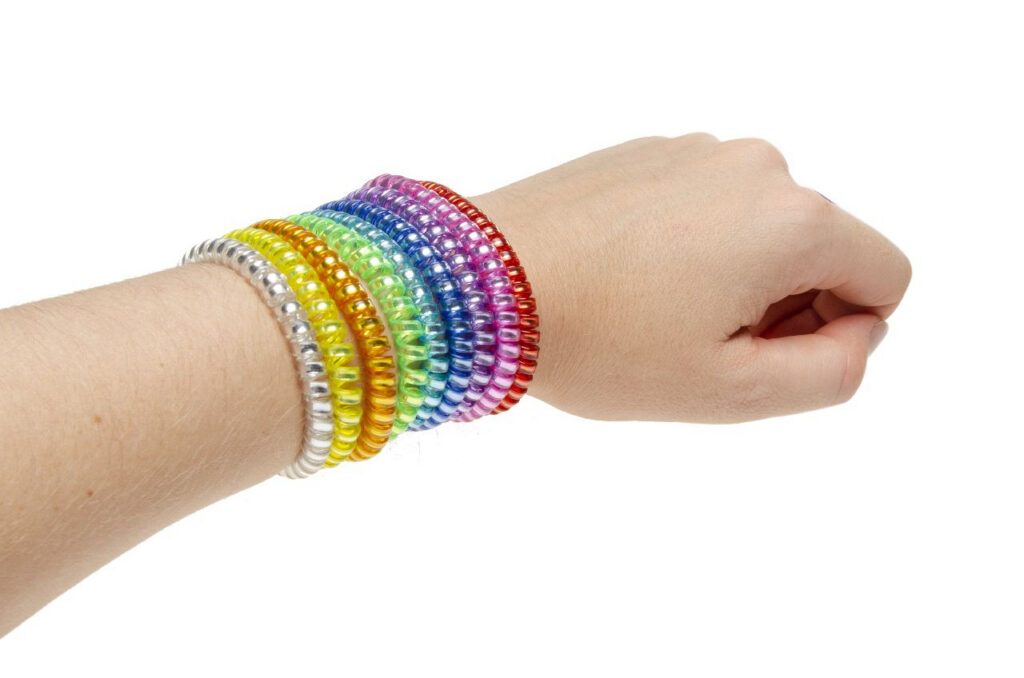 Armband/Haargummi Metallic, 48 Stück