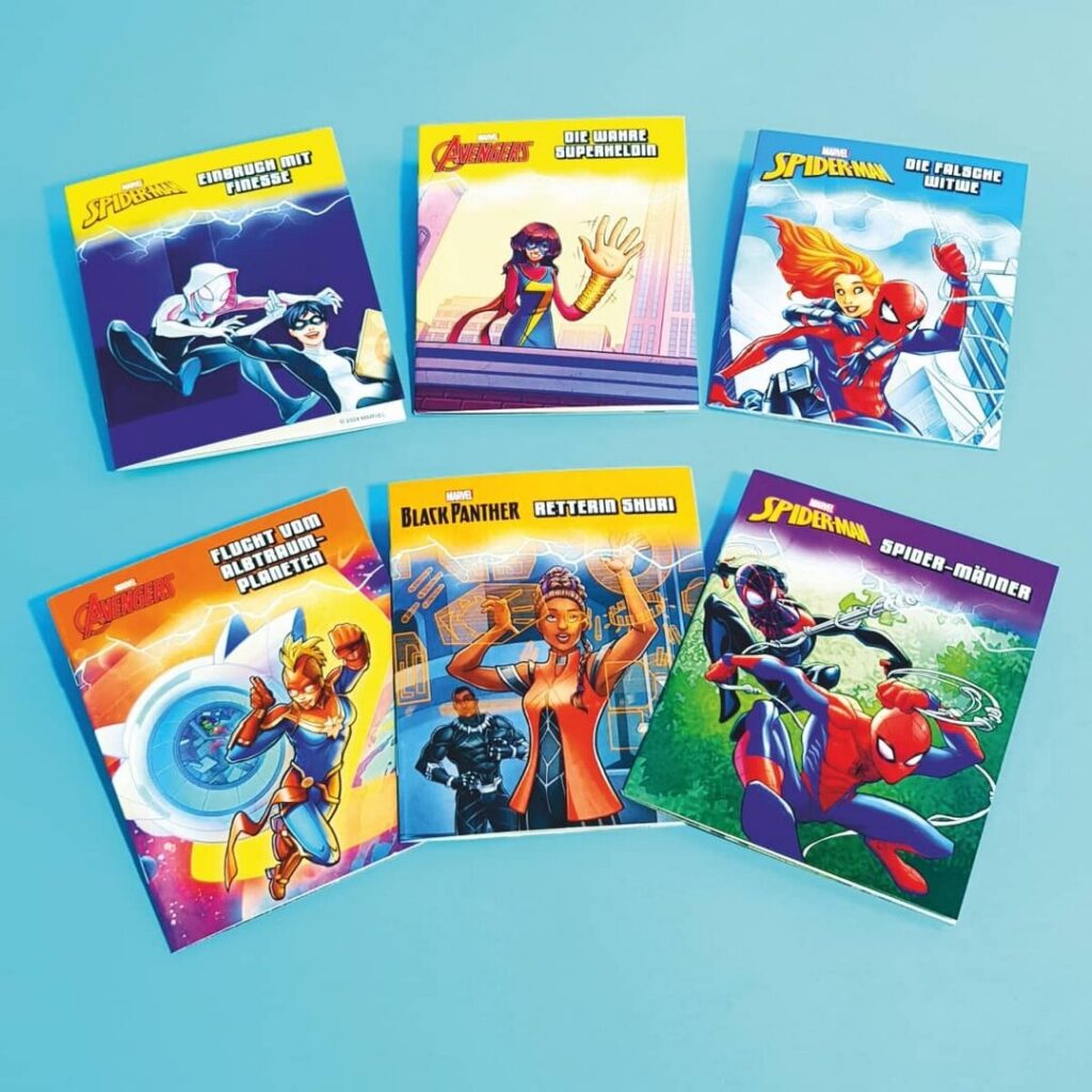 Mini-Bücher Set von Marvel, 24 Stück