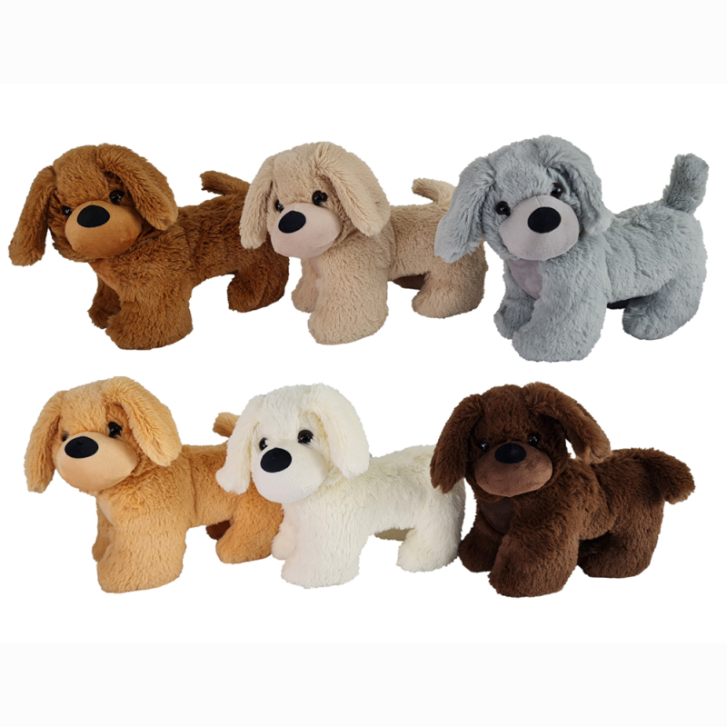Plüsch Hunde 22cm, 12 Stück