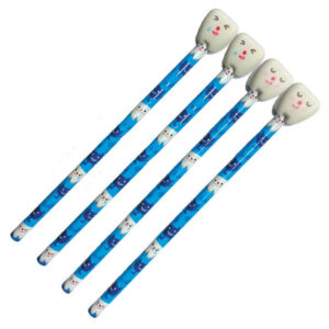 Bleistifte mit Milchzahn Radiertop, 24 Stück