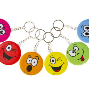 Keychain laughing face with mirrow