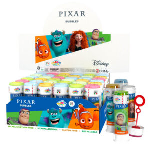 Seifenblasen Pixar Comics mit Geduldspiel 60ml, 24 Stück