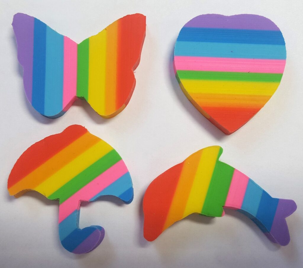 eraser rainbow