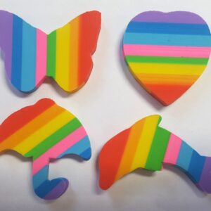 Radierer Regenbogen, 48 Stück