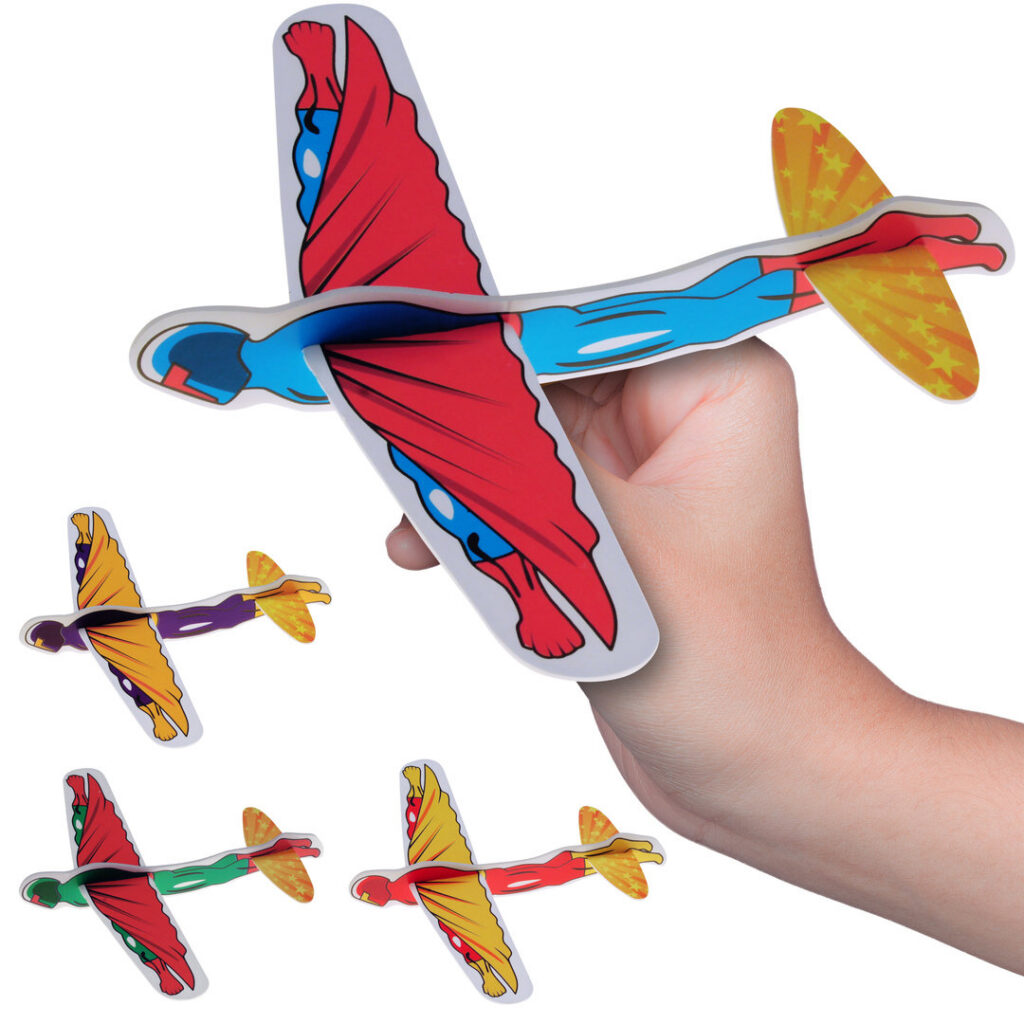 Styropor-Flieger Superheld, 48 Stück