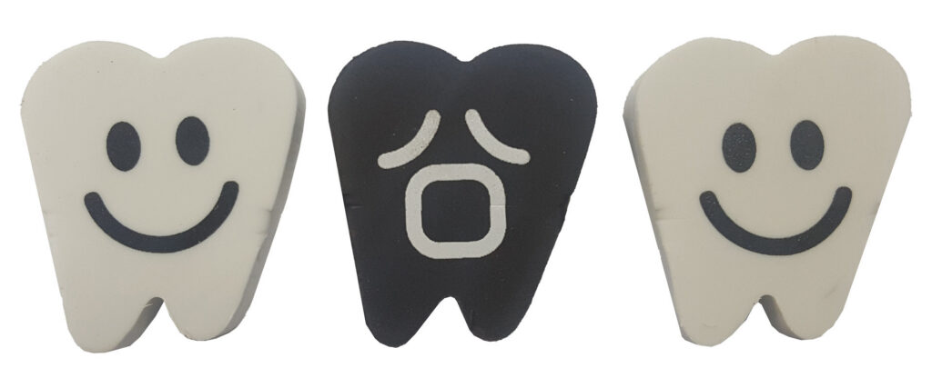 Eraser tooth set of 3