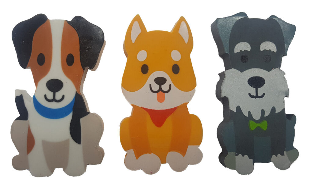 Eraser Dog Set of 3