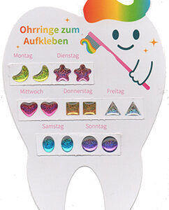 7-Tage Ohrringe zum Aufkleben, 24 Stück