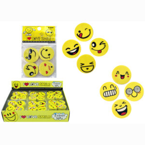 Radierer Smilie 4er Set, 144 Stück