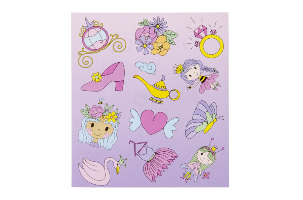 Stickerblatt Prinzessin, 100 Stück