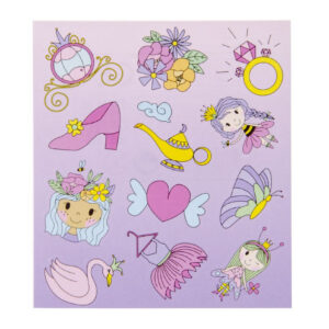 Stickerblatt Prinzessin, 100 Stück