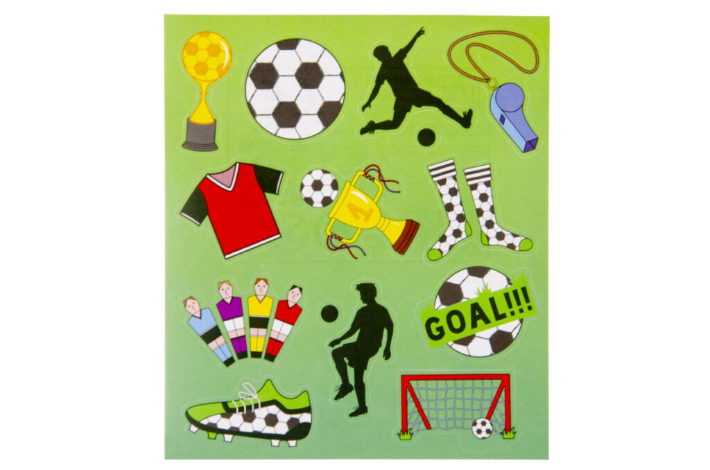 Stickerblatt Fußball, 100 Stück
