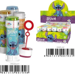 Seifenblasen Stitch mit Geduldspiel 60ml, 24 Stück