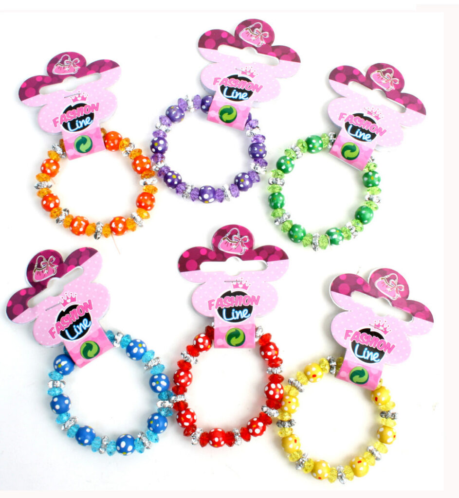 Armband Girls mit Holzperlen, 24 Stück