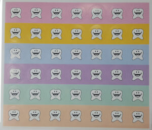 Sticker Zahn klein, 210 Stück