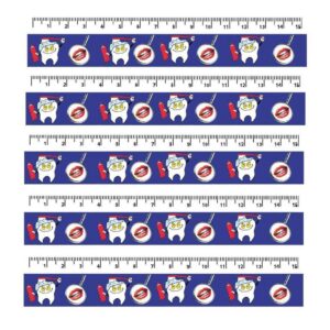 Lineale mit Mundspiegelmotiven, 60 Stück