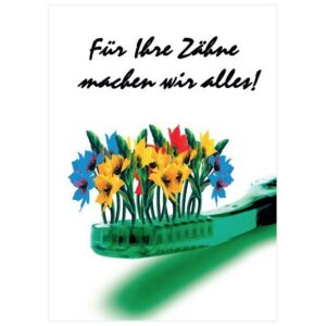 Postkarte Zahnbürste, 150 Stück